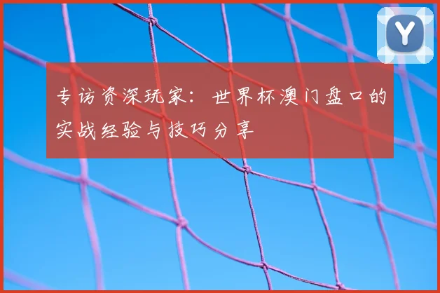 专访资深玩家:世界杯澳门盘口的实战经验与技巧分享